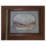 "The fingerprints of God" framed picture.