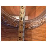 VINTAGE Ornate oval mirror