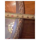 VINTAGE Ornate oval mirror