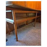 Cornered wall Table with shelf