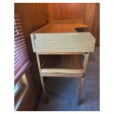 Cornered wall Table with shelf