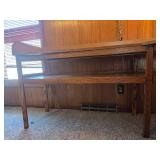 Cornered wall Table with shelf