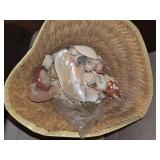 seashell lot with vase and vintage rock
