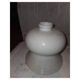 Vintage oil lamp and white shade
