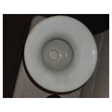 Vintage oil lamp and white shade