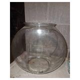 vintage small fish bowl/ crystal vase