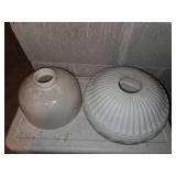 VINTAGE - 2 Glass Lamp Shades