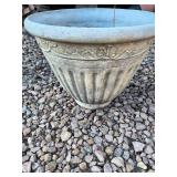 Vintage outdoor cement planters