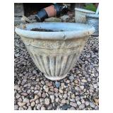 Vintage outdoor cement planters