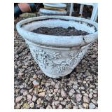 Vintage outdoor cement planters