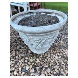 Vintage outdoor cement planters