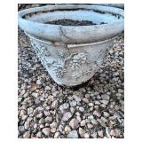 Vintage outdoor cement planters