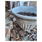 Vintage cement outdoor planter