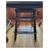 Vintage Wooden Bar Stools with Swivel- Set of 4