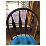 Vintage Wooden Bar Stools with Swivel- Set of 4