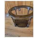 VINTAGE Coffee table with glass top