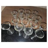 VINTAGE - Depression Glasses - Set of 15