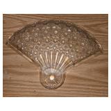 Fan Shaped Daisy and Button Glass plates - 11 pieces