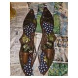 Set of 2 wall scones Wooden with Grape inspired design
