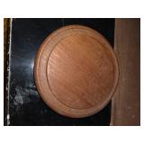 VINTAGE Wood Charcuterie board with Glass dome and 3 glasses