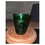 VINTAGE Wood Charcuterie board with Glass dome and 3 glasses