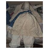 VINTAGE Mama and Baby Cloth Rabbit Dolls