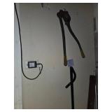VINTAGE hand operated metal punch tool & garage door arms - Lot of 2 items