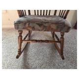 VINTAGE wooden rocking chair with built in cushion