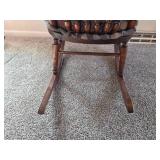 VINTAGE wooden rocking chair with built in cushion