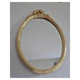 VINTAGE Ornate Oval mirror