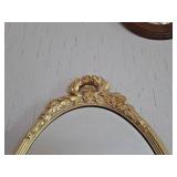 VINTAGE Ornate Oval mirror