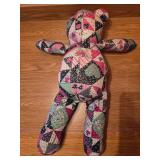 VINTAGE Handmade patchwork bear