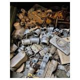 Mixed lot of industrial scrap pieces and tools