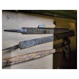 Mixed lot of industrial scrap pieces and tools