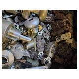 Mixed lot of industrial scrap pieces and tools