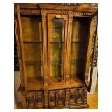 ANTIQUE hand carved display China cabinet
