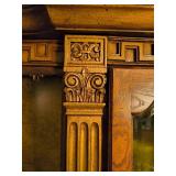 ANTIQUE hand carved display China cabinet