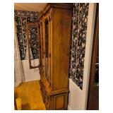 ANTIQUE hand carved display China cabinet