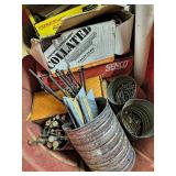WHOLE BUCKET of Power staples, industrial screws, heavy duty nails and more