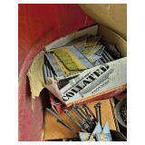 WHOLE BUCKET of Power staples, industrial screws, heavy duty nails and more