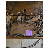 VINTAGE - Whole lot of hardware, drill bits, specialty tools