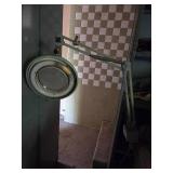 VINTAGE Industrial swing-arm magnifying lamp