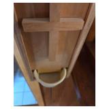 VINTAGE wooden holy water font dispenser