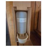 VINTAGE wooden holy water font dispenser