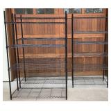 Three Black Wire 4 Shelf Systems - Various Sizes