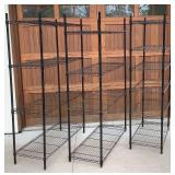 Three Black Wire 4 Shelf Systems - Various Sizes
