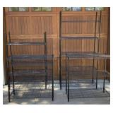 4 Black Wire Shelf Systems of Various Sizes & Shelf Combinations