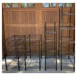 4 Black Wire Shelf Systems of Various Sizes & Shelf Combinations