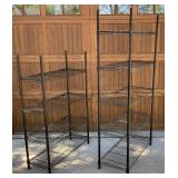 4 Black Wire Shelf Systems of Various Sizes & Shelf Combinations