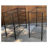 4 Black Wire Shelf Systems of Various Sizes & Shelf Combinations